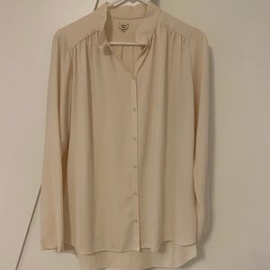 Aritzia cream coloured button up blouse